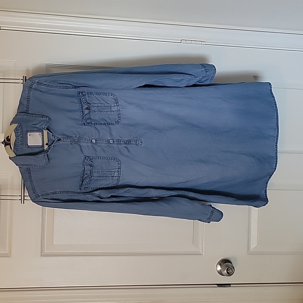 So Denim-Like Long Sleeve Shirt or Tunic Size XL Extra Large